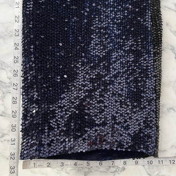 Urban Outfitters Light Before Dark Solene Wide-Leg Sequin Pants Blue Black Small - Picture 12 of 16